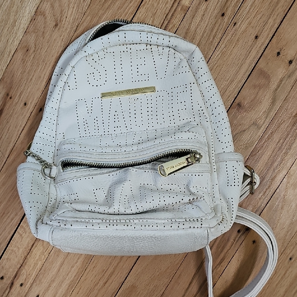Steve Madden White Backpack Purse **see description**